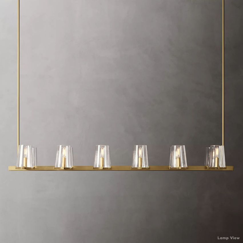 Pauillac Classic Glass Linear Chandelier 60"