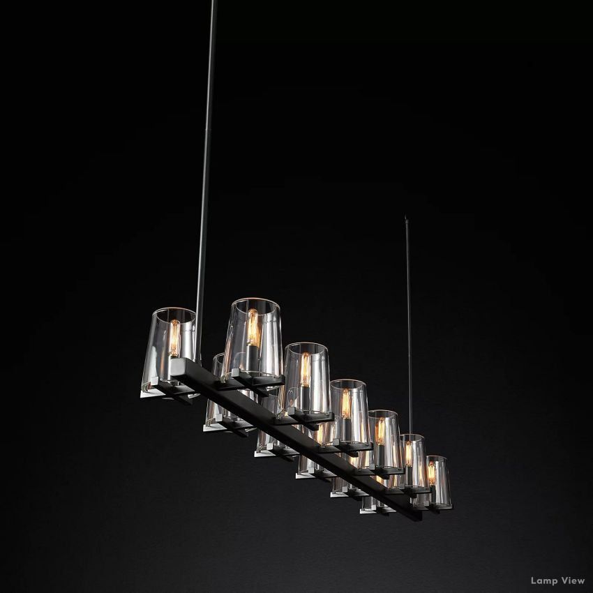 Pauillac Classic Glass Linear Chandelier 60"