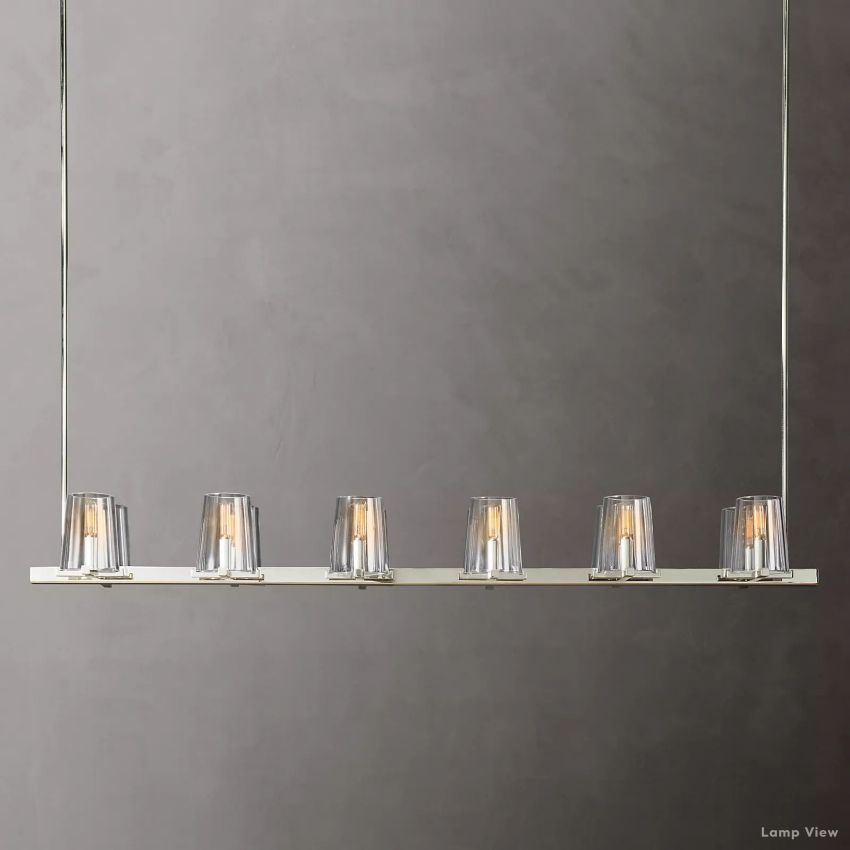 Pauillac Classic Glass Linear Chandelier 60"