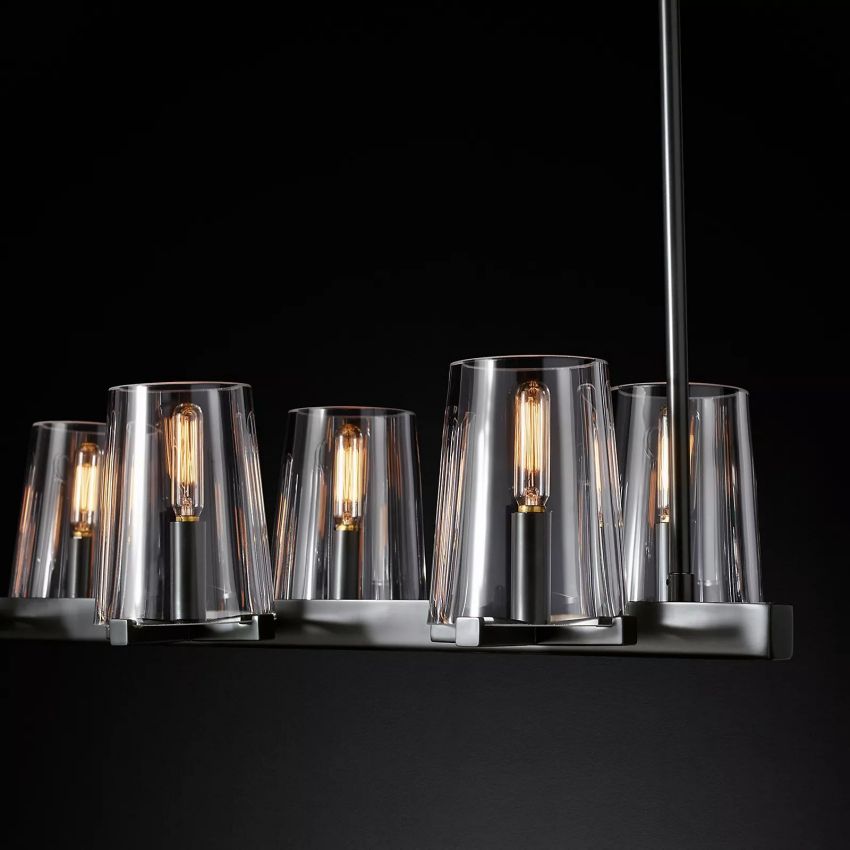 Pauillac Classic Glass Linear Chandelier 49"