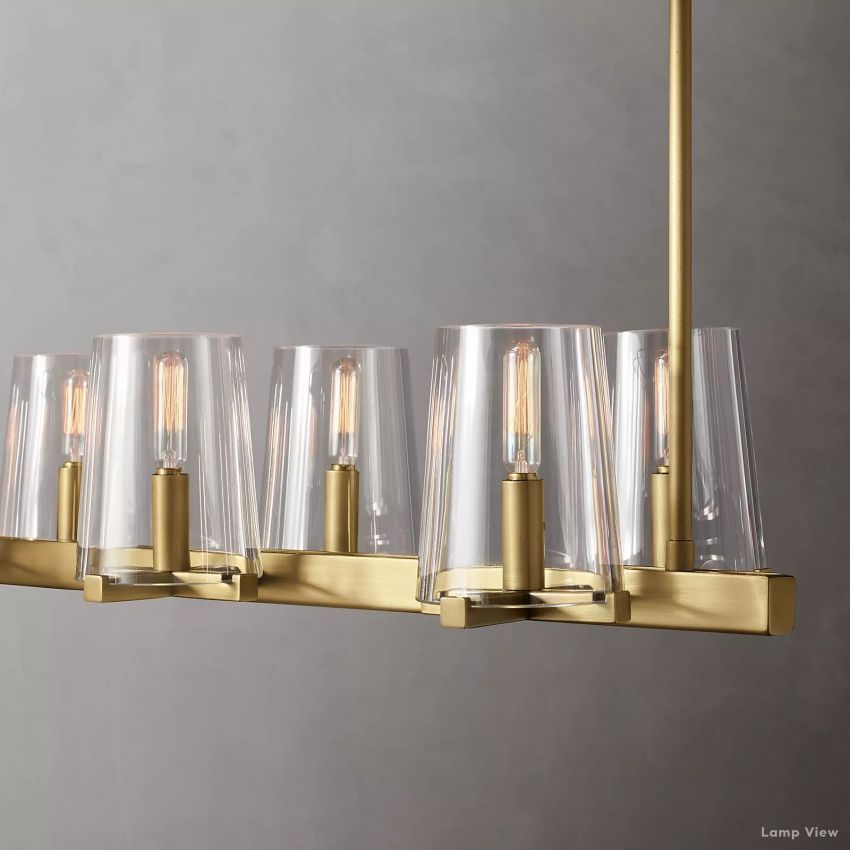 Pauillac Classic Glass Linear Chandelier 60"
