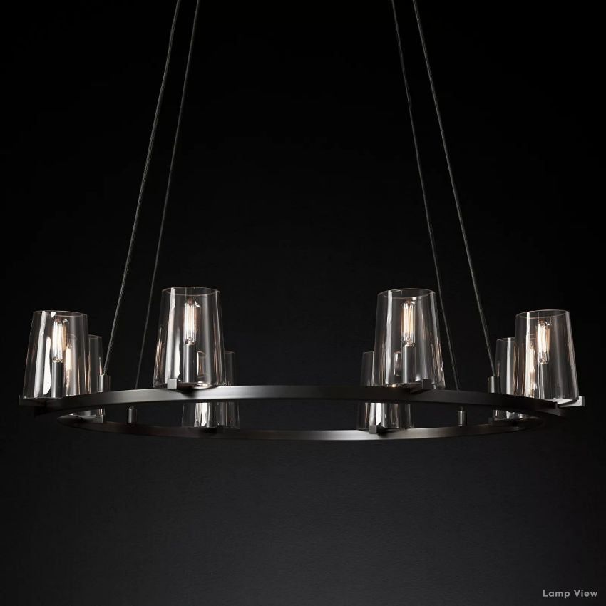 Pauillac Classic Glass Round Chandelier 36"