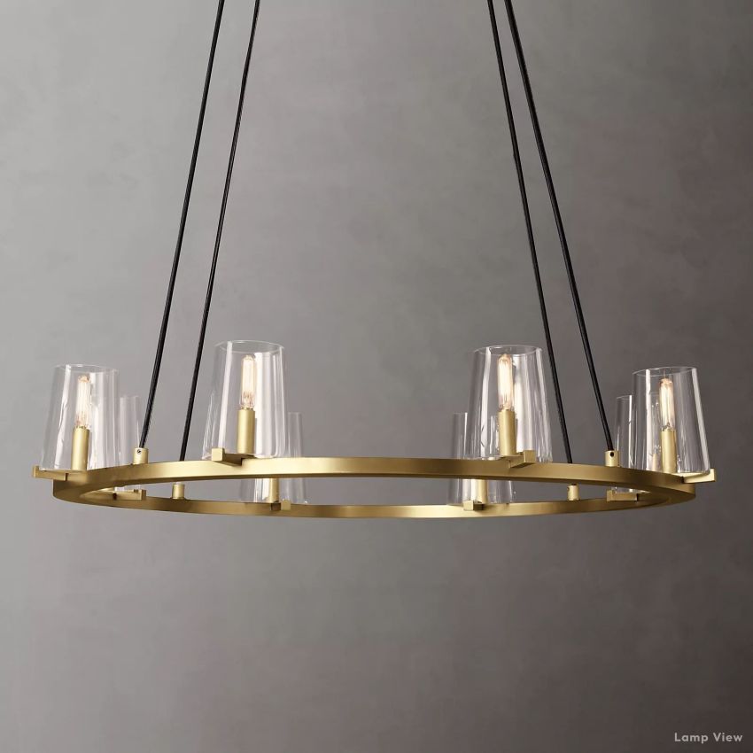 Pauillac Classic Glass Round Chandelier 36"