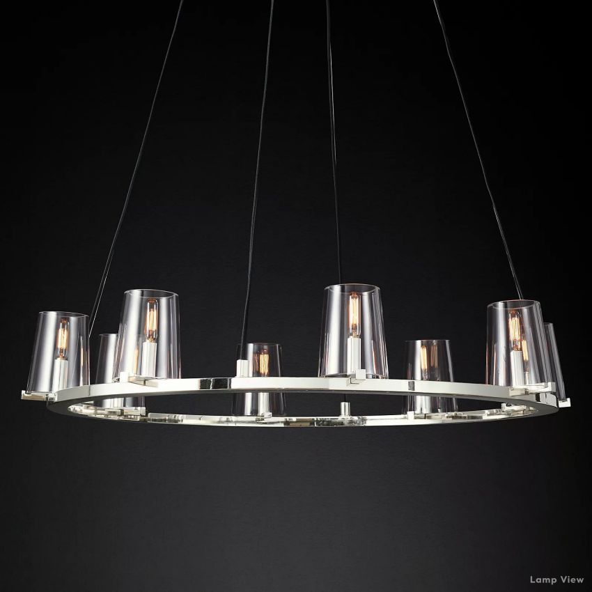 Pauillac Classic Glass Round Chandelier 36"