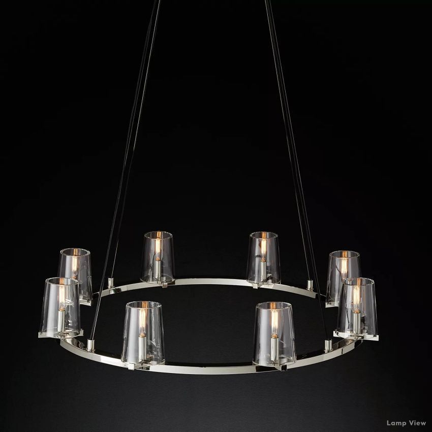 Pauillac Classic Glass Round Chandelier 36"
