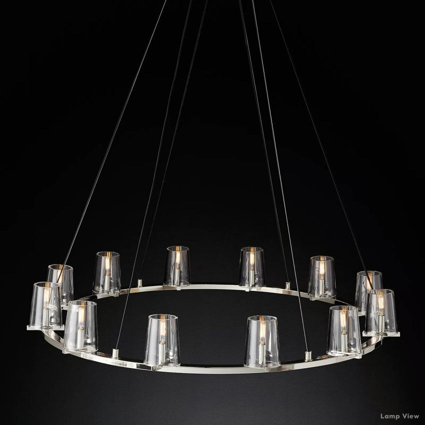 Pauillac Classic Glass Round Chandelier 48"