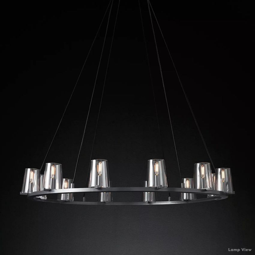 Pauillac Classic Glass Round Chandelier 48"