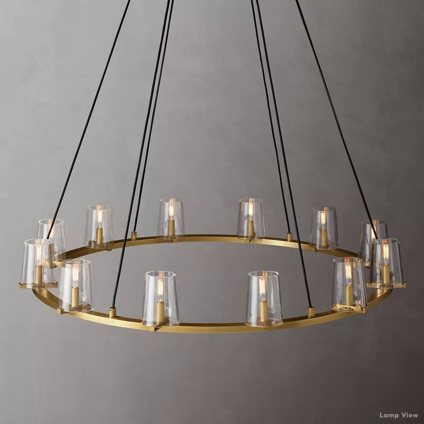 Pauillac Classic Glass Round Chandelier 48"