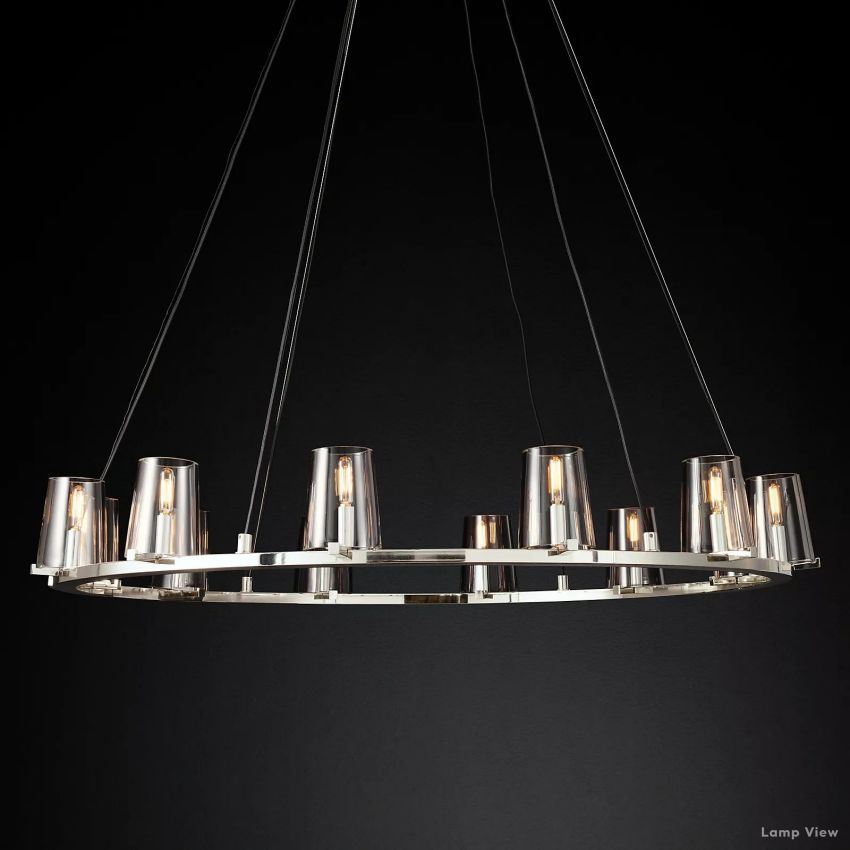 Pauillac Classic Glass Round Chandelier 48"
