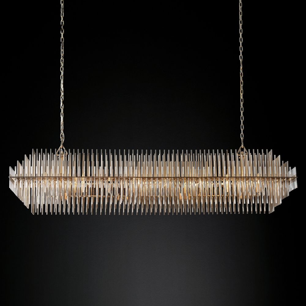 Emile Rectangular Chandelier 54"