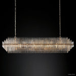 Emile Staggered Form Rectangular Chandelier 54"