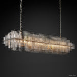 Emile Staggered Form Rectangular Chandelier 54"