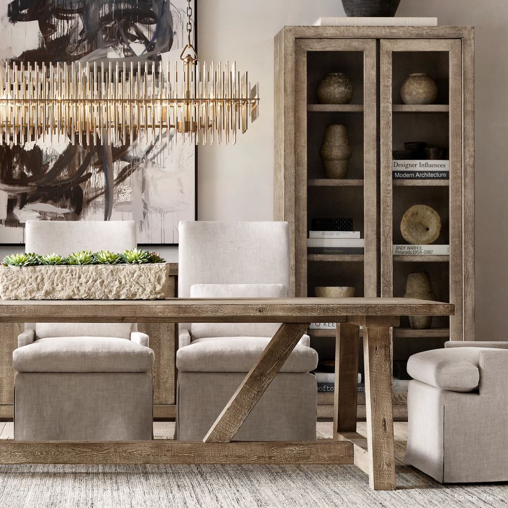 Emile Staggered Form Rectangular Chandelier 54"