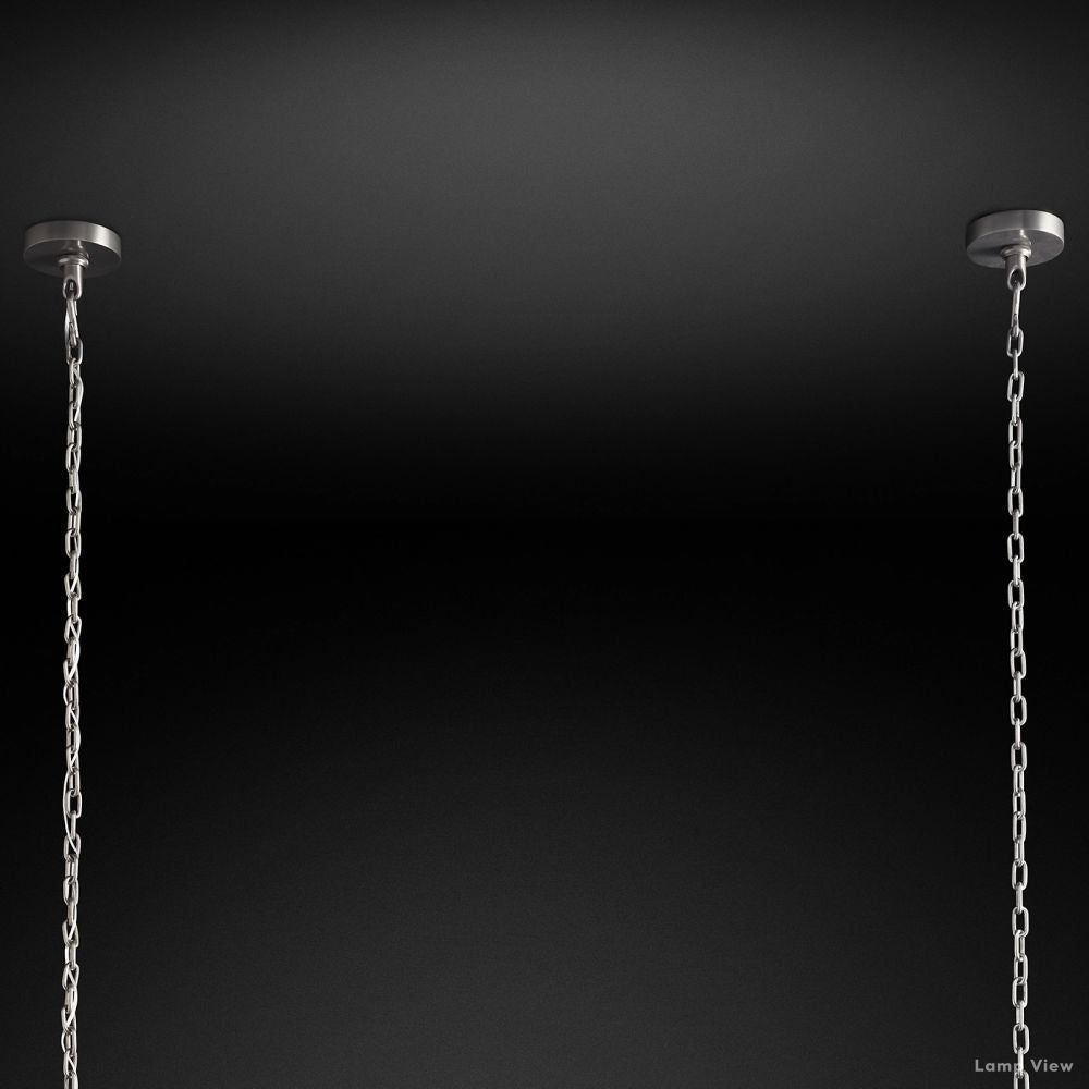 Emile Staggered Form Rectangular Chandelier 54"