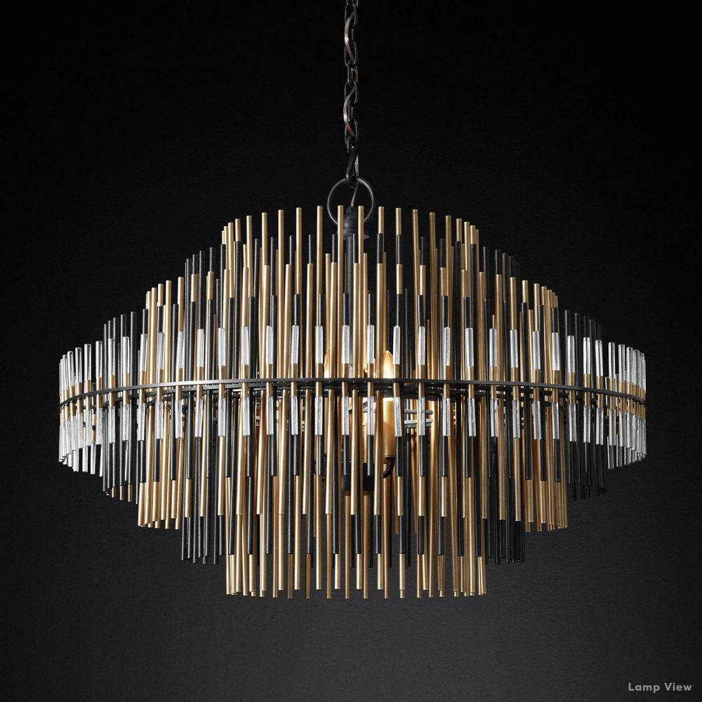 Emile Staggered Form Round Chandelier 32"