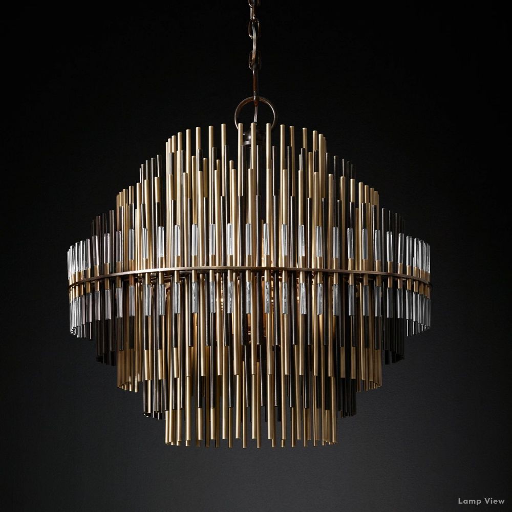 Emile Staggered Form Round Chandelier 24"