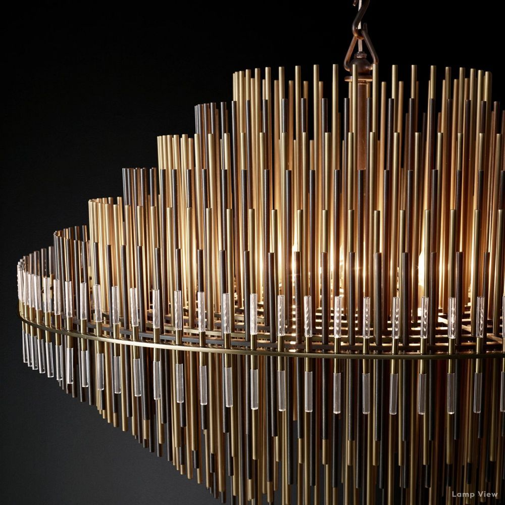 Emile Staggered Form Round Chandelier 42"