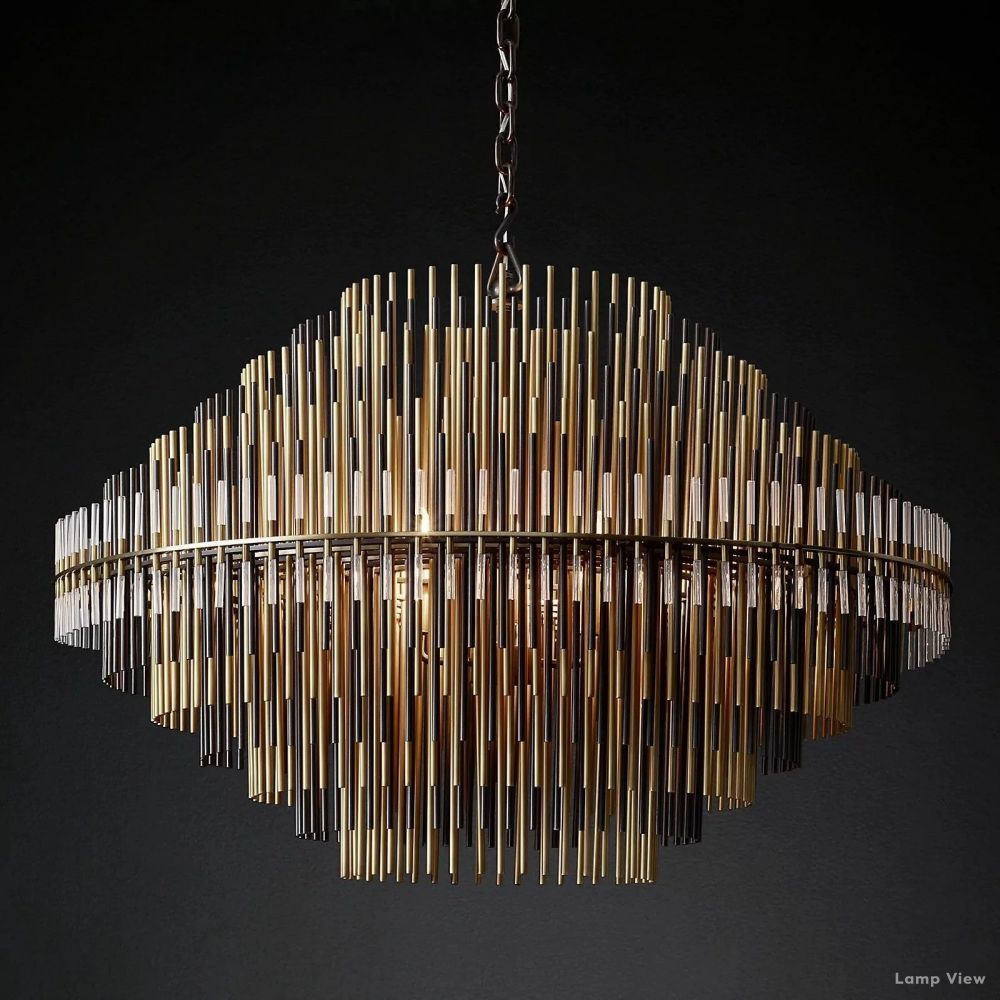 Emile Staggered Form Round Chandelier 42"
