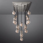 Pearl Shimmering Crystal Rectangle Chandelier 72"