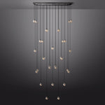 Pearl Shimmer Crystal Rectangle Chandelier 72"