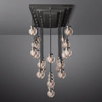 Pearl Shimmer Crystal Rectangle Chandelier 72"