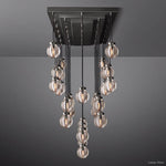 Pearl Shimmering Crystal Rectangle Chandelier 72"