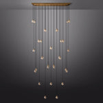 Pearl Shimmering Crystal Rectangle Chandelier 72"