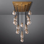 Pearl Shimmering Crystal Rectangle Chandelier 72"