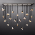 Pearl Shimmering Crystal Rectangle Chandelier 72"