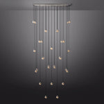 Pearl Shimmering Crystal Rectangle Chandelier 72"