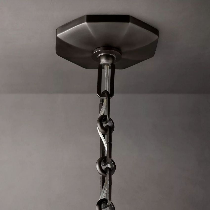 Mirello Prismed Crystal Round Chandelier 36"