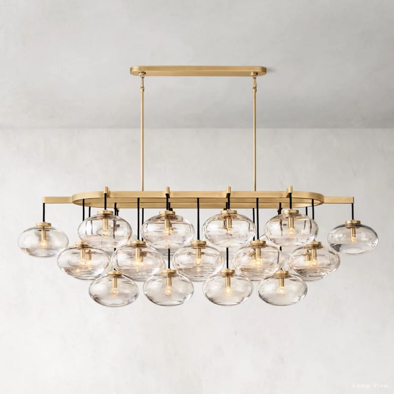 Cabrette Pristine Glass Linear Chandelier 72"