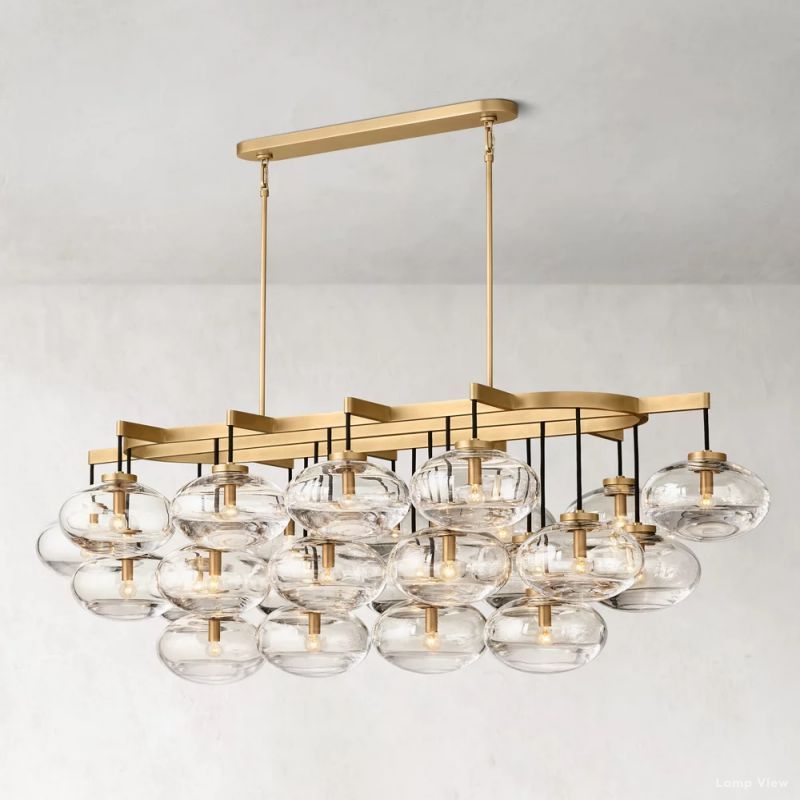 Cabrette Pristine Glass Linear Chandelier 72"