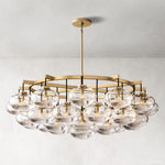 Cabrette Pristine Glass Round Chandelier 60"