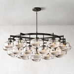 Cabrette Pristine Glass Round Chandelier 60"