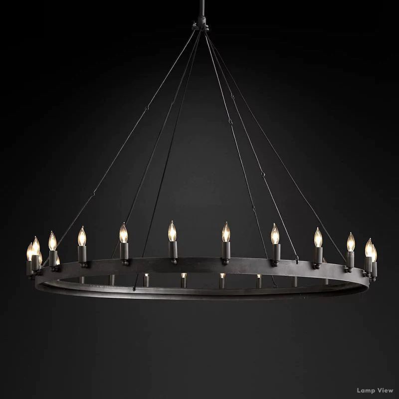 Camino Vintage Structural Round Chandelier 50"