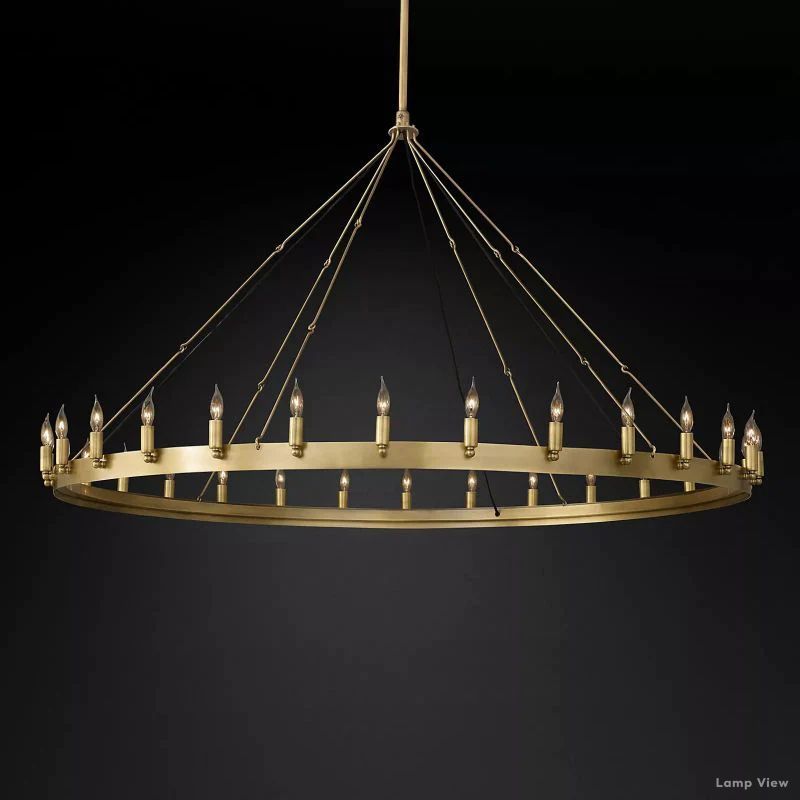 Camino Vintage Structural Round Chandelier 63"