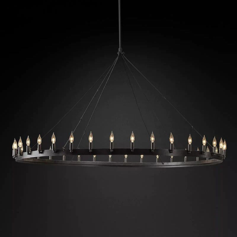 Camino Round Chandelier 73"