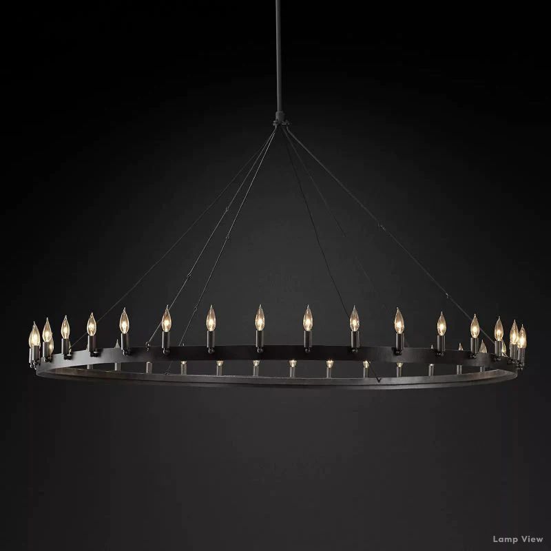 Camino Vintage Structural Round Chandelier 73"