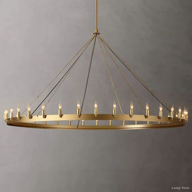 Camino Vintage Structural Round Chandelier 73"