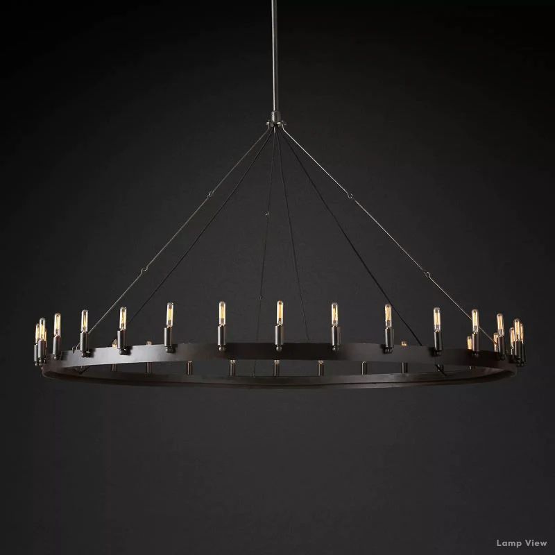 Camino Vintage Structural Round Chandelier 63"