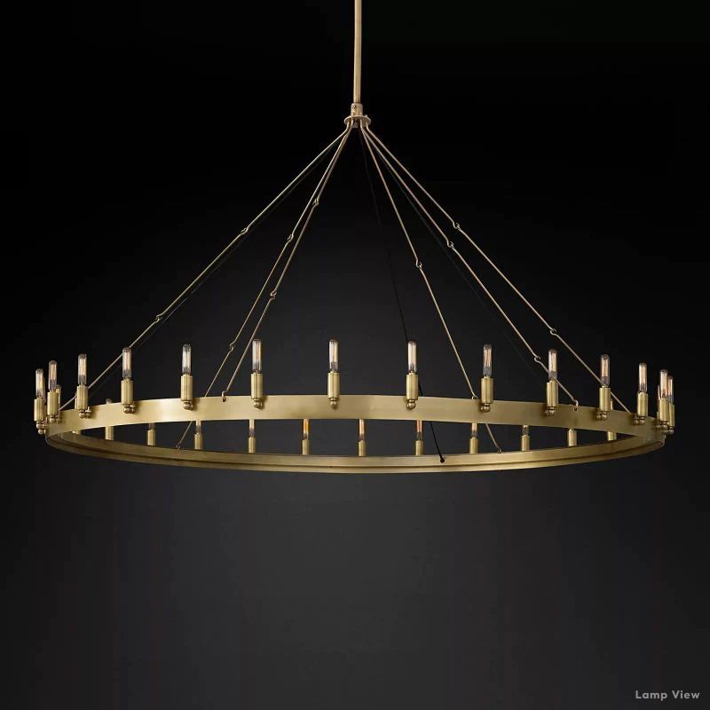 Camino Vintage Structural Round Chandelier 63"