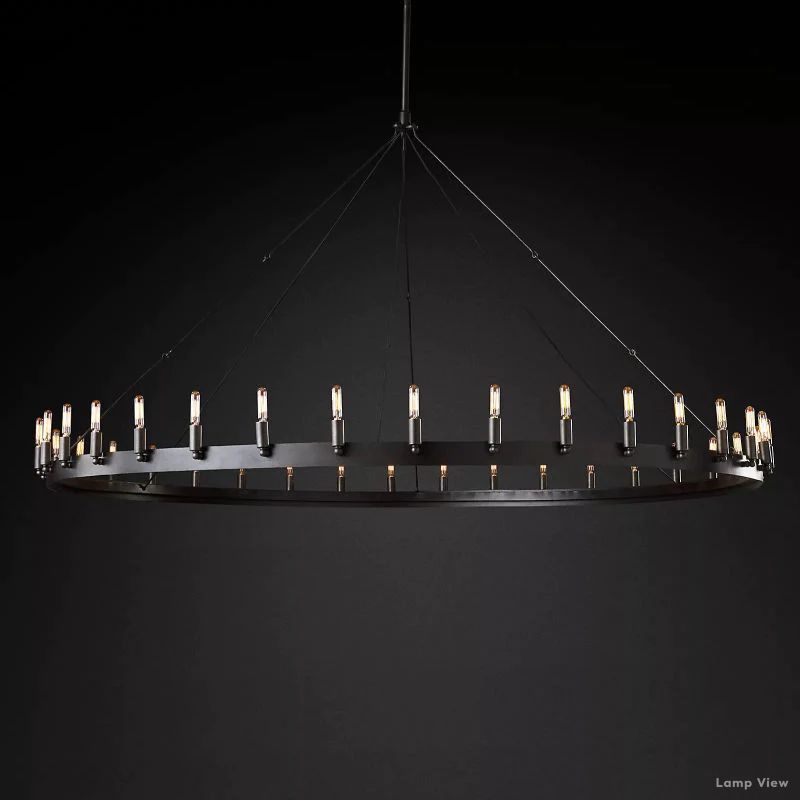 Camino Vintage Structural Round Chandelier 73"