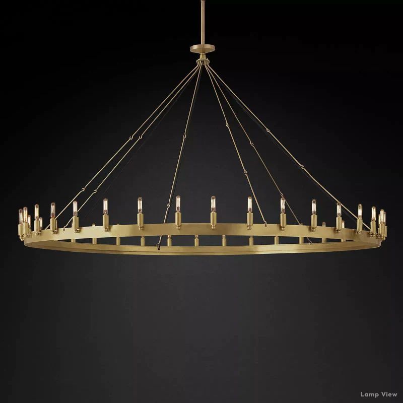 Camino Vintage Structural Round Chandelier 73"