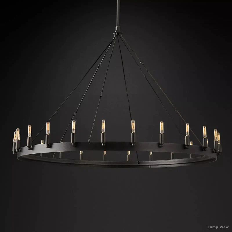 Camino Vintage Structural Round Chandelier 50"