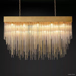Cascada Tube Crystal Rectangular Chandelier 54"