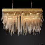 Cascada Tube Crystal Rectangular Chandelier 54"