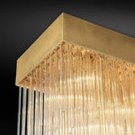 Cascada Tube Crystal Rectangular Chandelier 54"