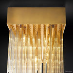 Cascada Tube Crystal Rectangular Chandelier 54"