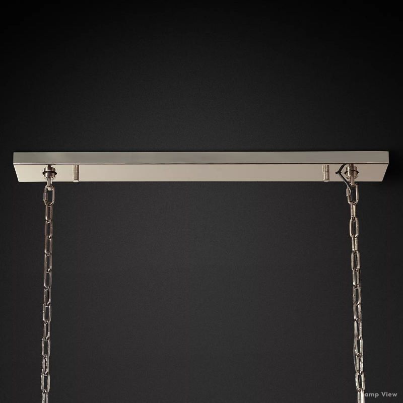 Cascada Tube Crystal Rectangular Chandelier 54"